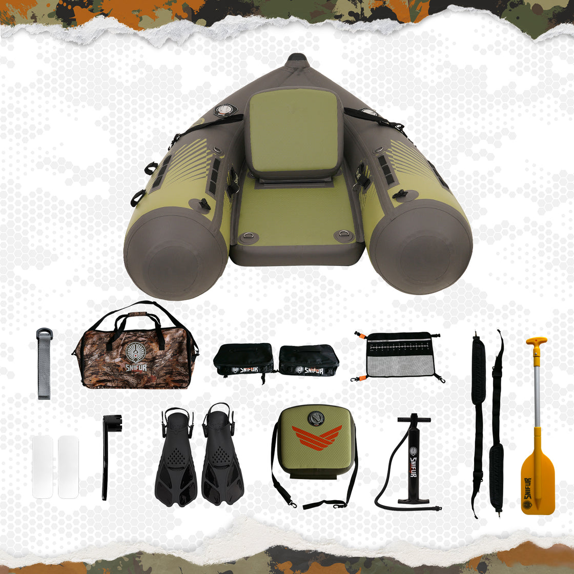 Snifur Steelhead Inflatable Fishing Float Tube