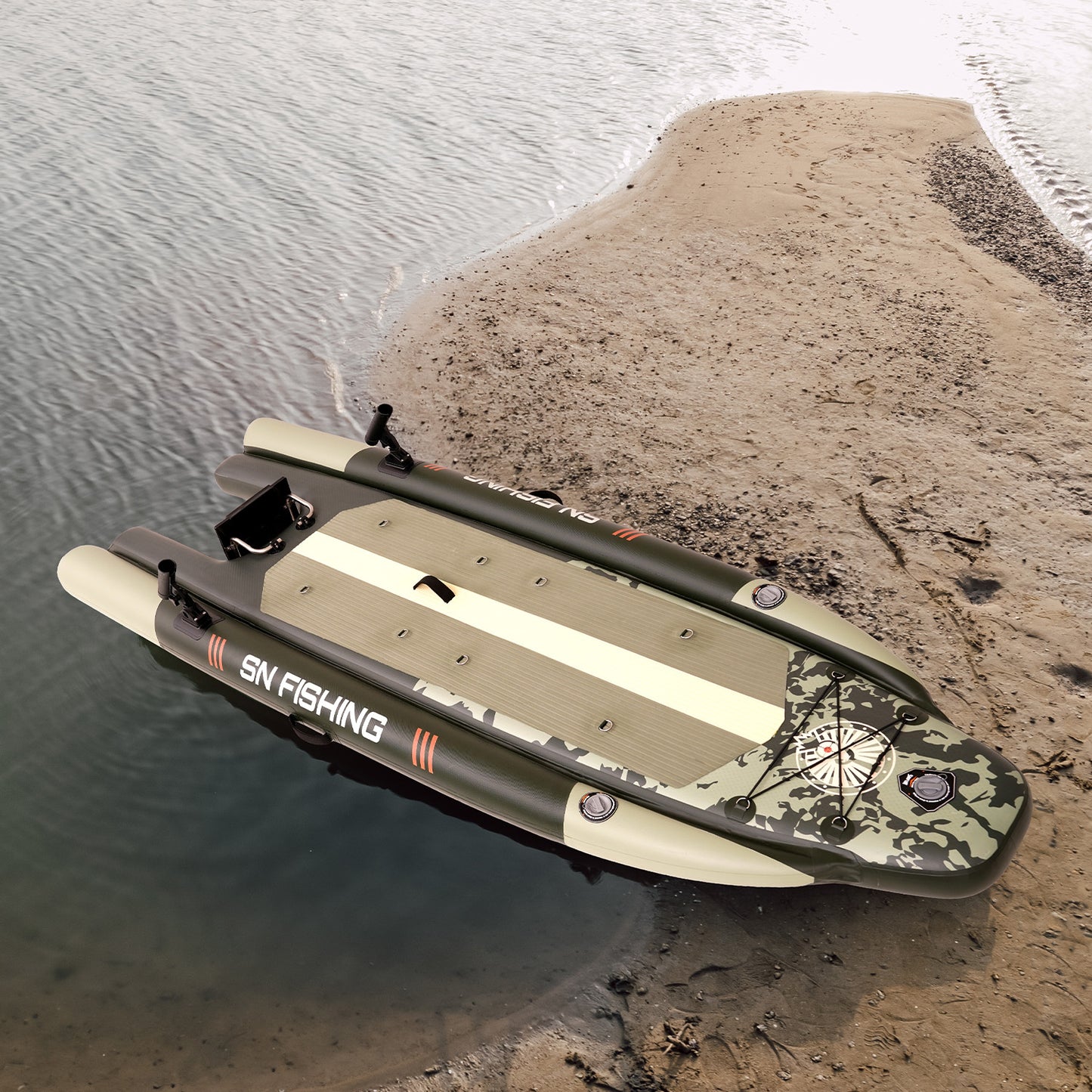 FishRaft Dual-Pontoon Inflatable Fishing Paddle Board