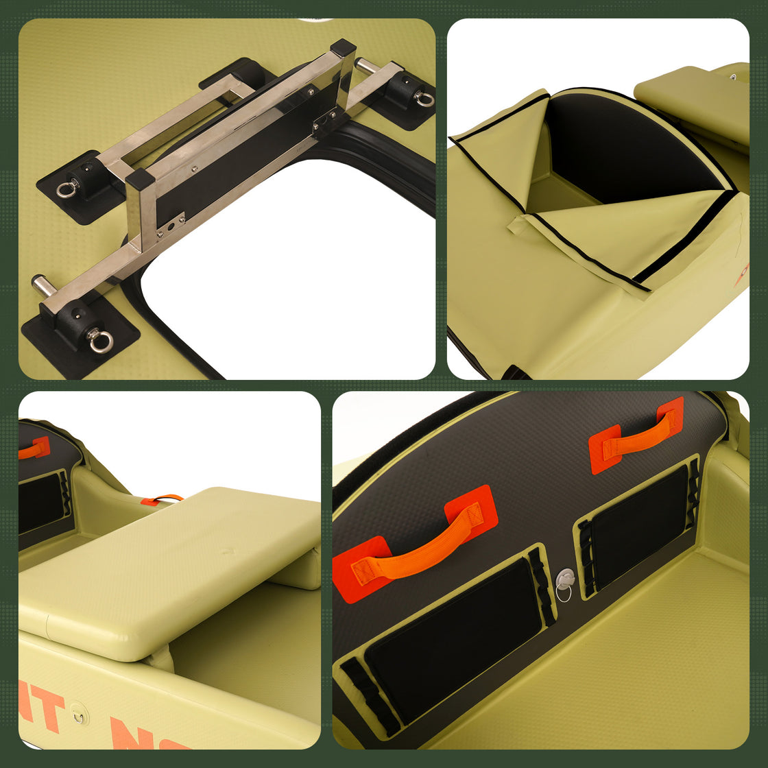 CampCast Ultra Inflatable Fishing Boat | Durable & Compatible with Gasoline and Electric Motors