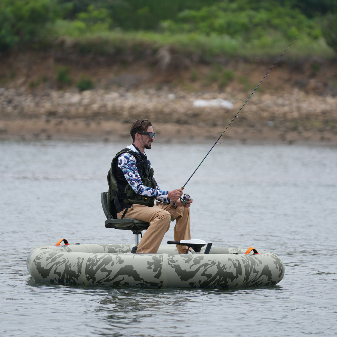 Portafish Ultra Polygon Electric Inflatable Fishing Boat – Stable, Portable & 360° Casting Platform