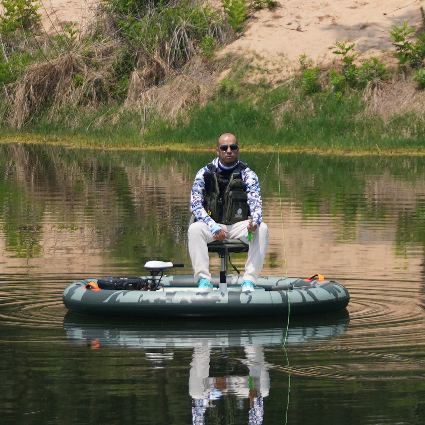 Spin Fish Pro Round Electric Inflatable Fishing Boat – Stable 360° Casting Platform