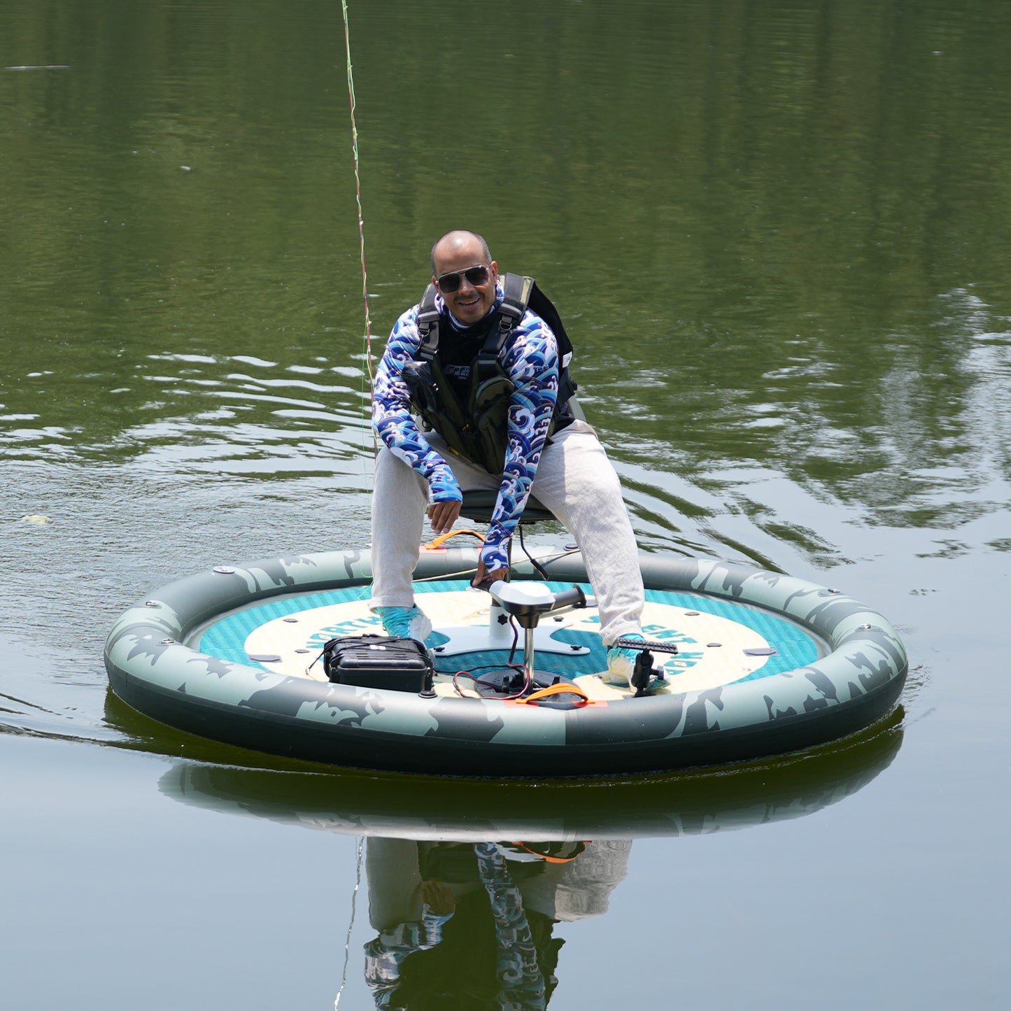Spin Fish Pro Round Electric Inflatable Fishing Boat – Stable 360° Casting Platform