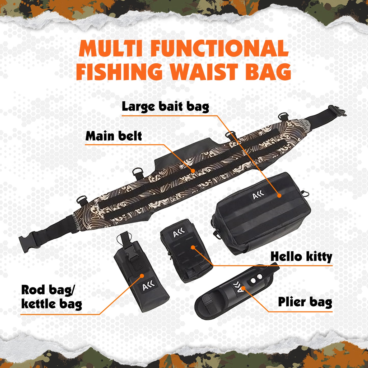 Waterproof Multi-Purpose Lure Fishing Waist Bag
