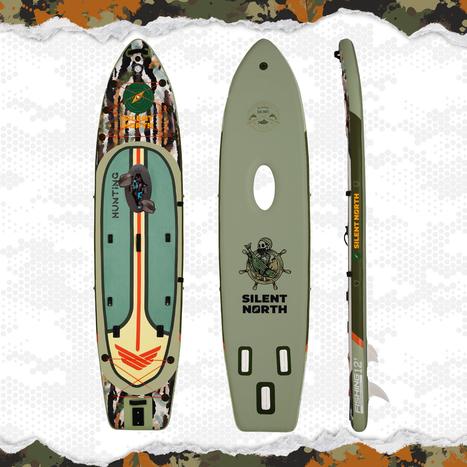 Silent North Inflatable Fishing Paddle Board