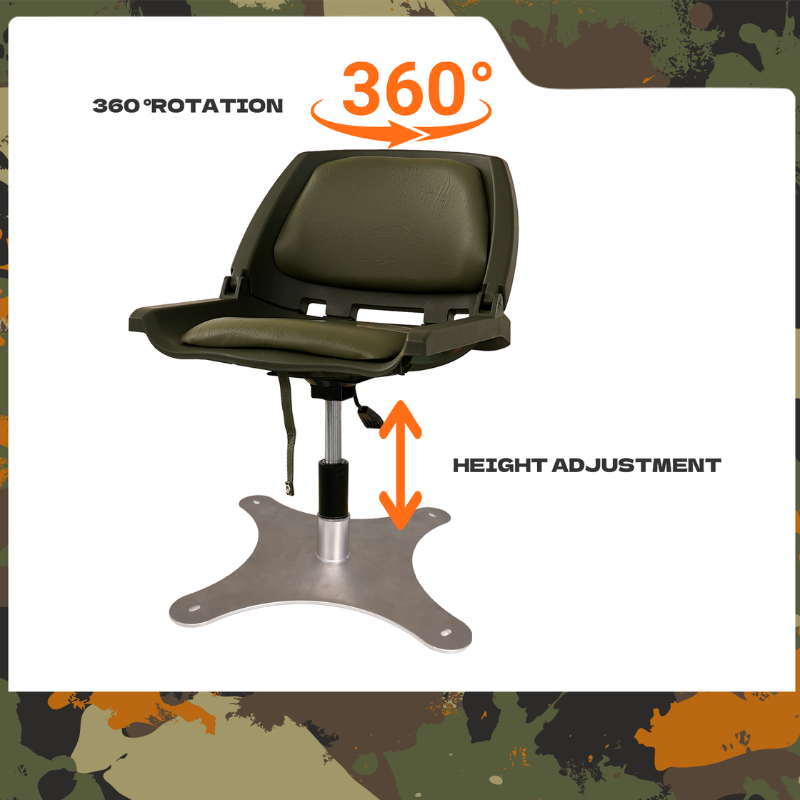 360° Adjustable Swivel Seat — Compatible with SpinFish Pro Inflatable Fishing Boat