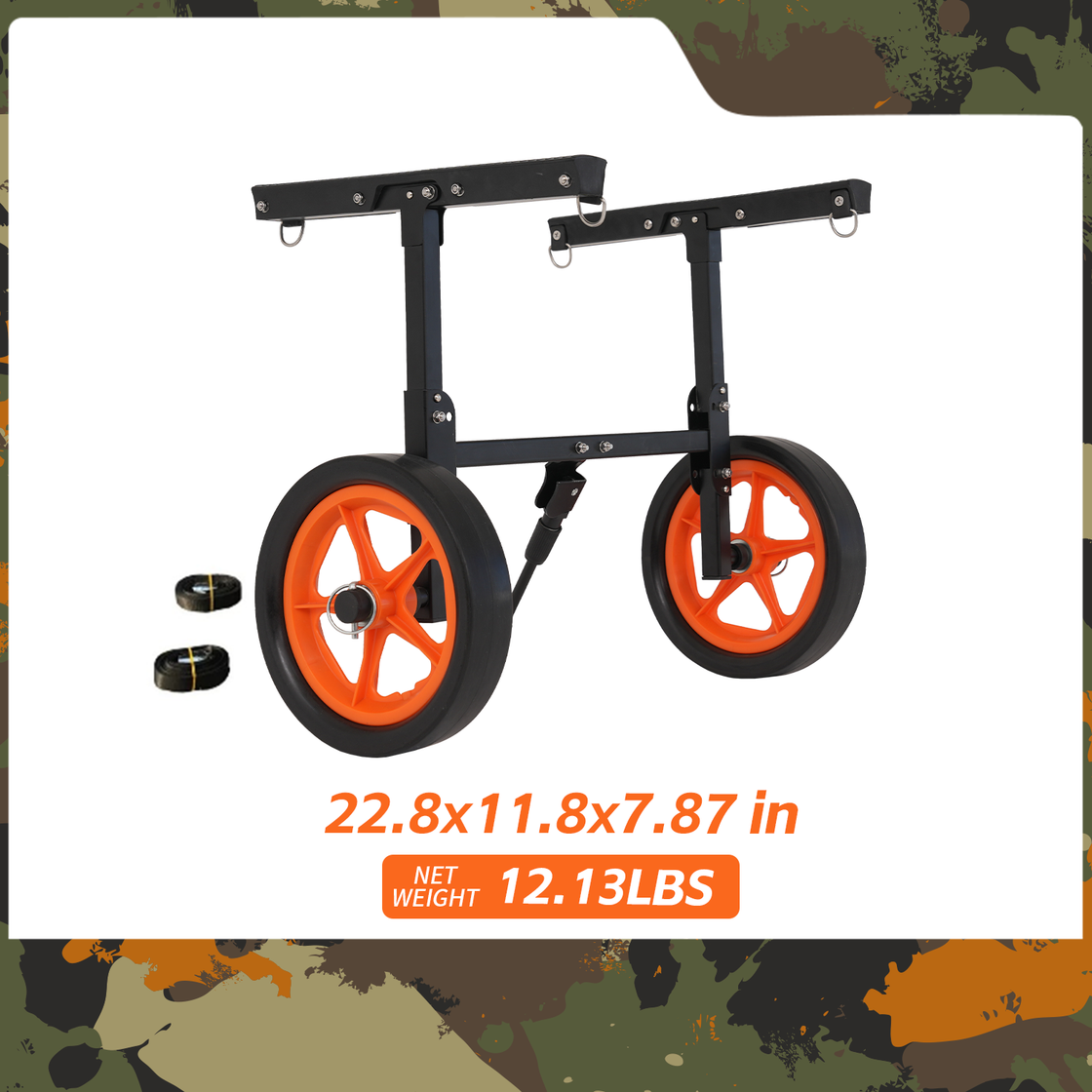 Foldable Aluminum Trolley with Wide Wheels for Kayak, Inflatable Boat & SUP