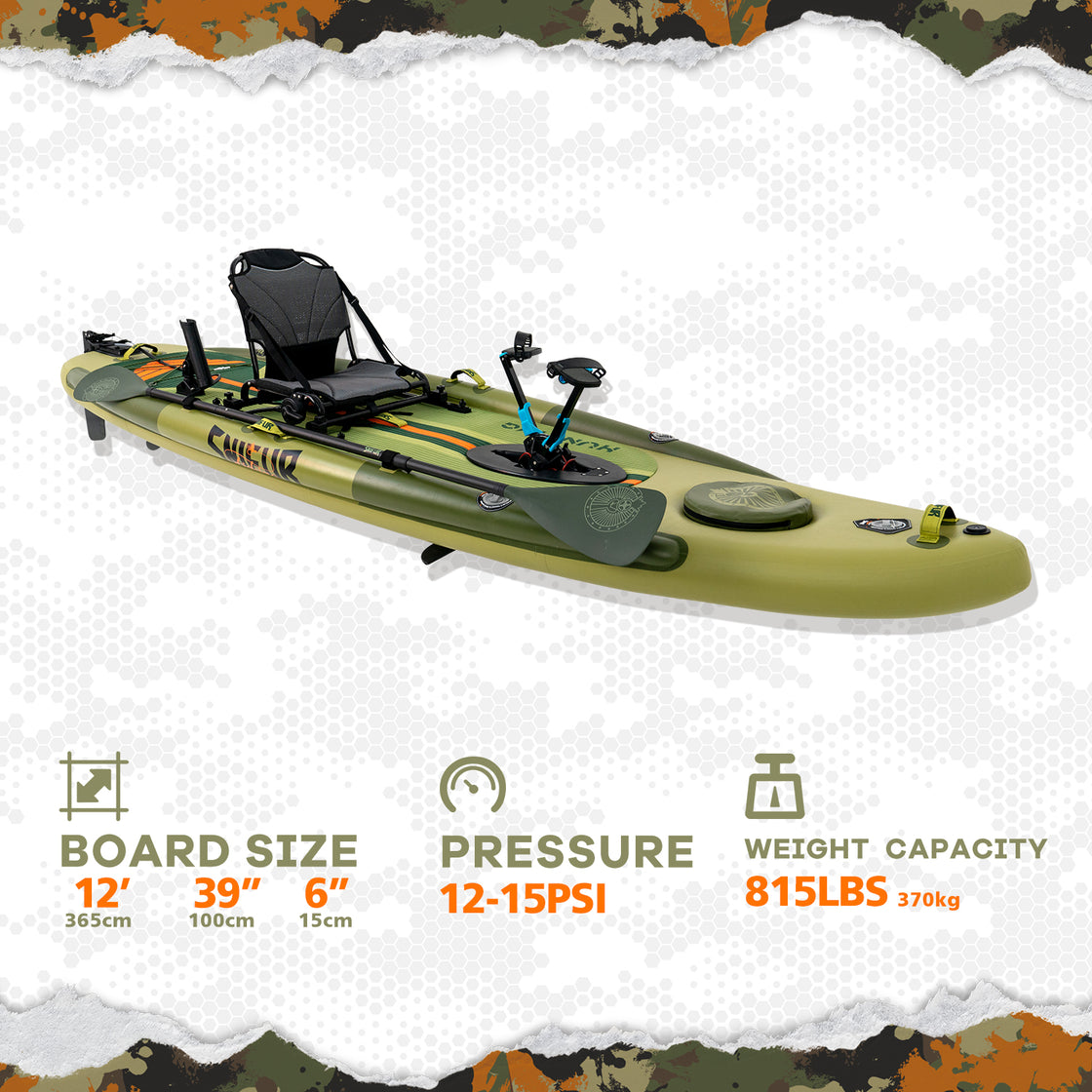 Trevally Inflatable Pedal Drive Fishing SUP-Kayak Hybrid