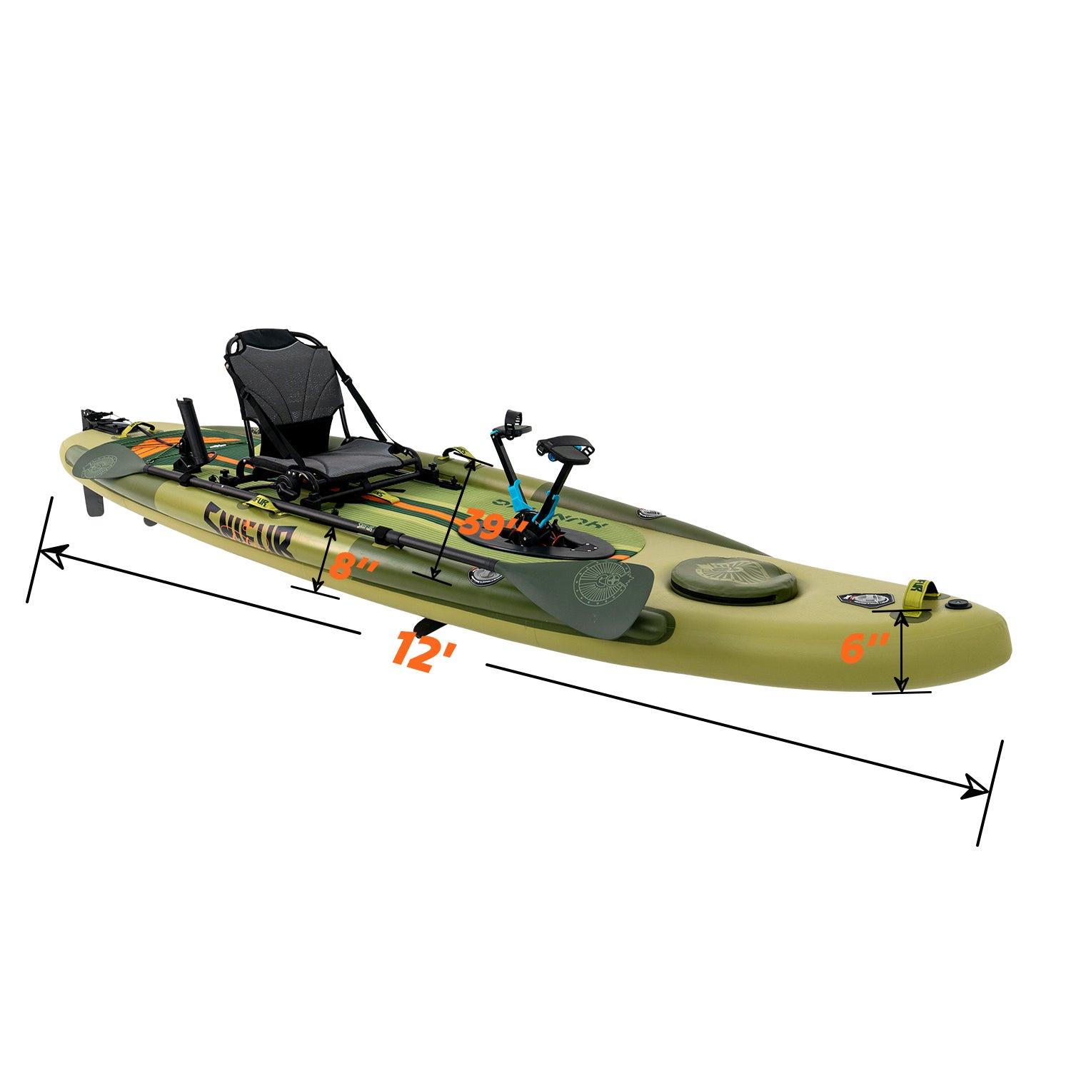 pedal fish sup air 11 Trevally Inflatable Pedal Drive Fishing SUP-Kayak Hybrid