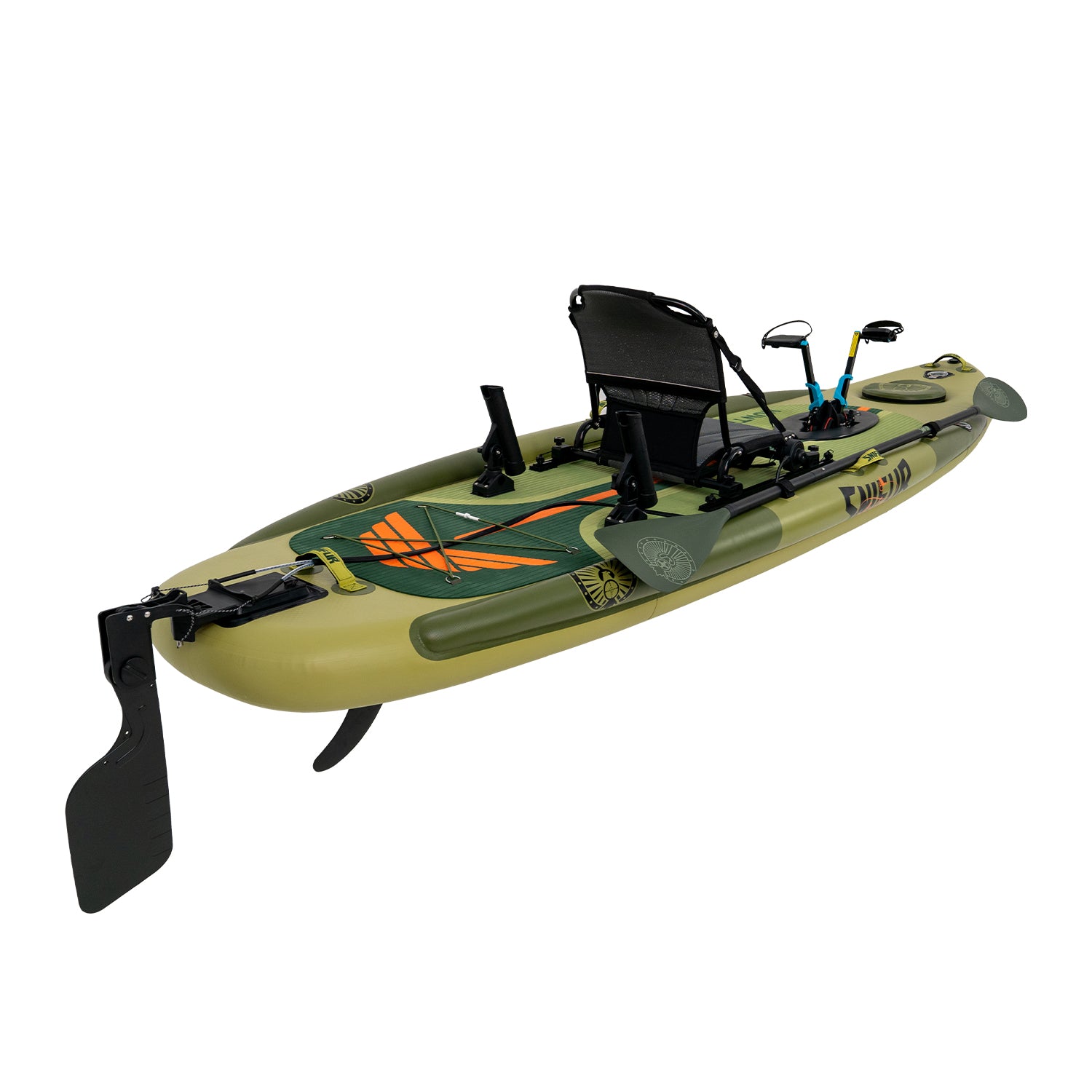 sup mit pedalen Trevally Inflatable Pedal Drive Fishing SUP-Kayak Hybrid