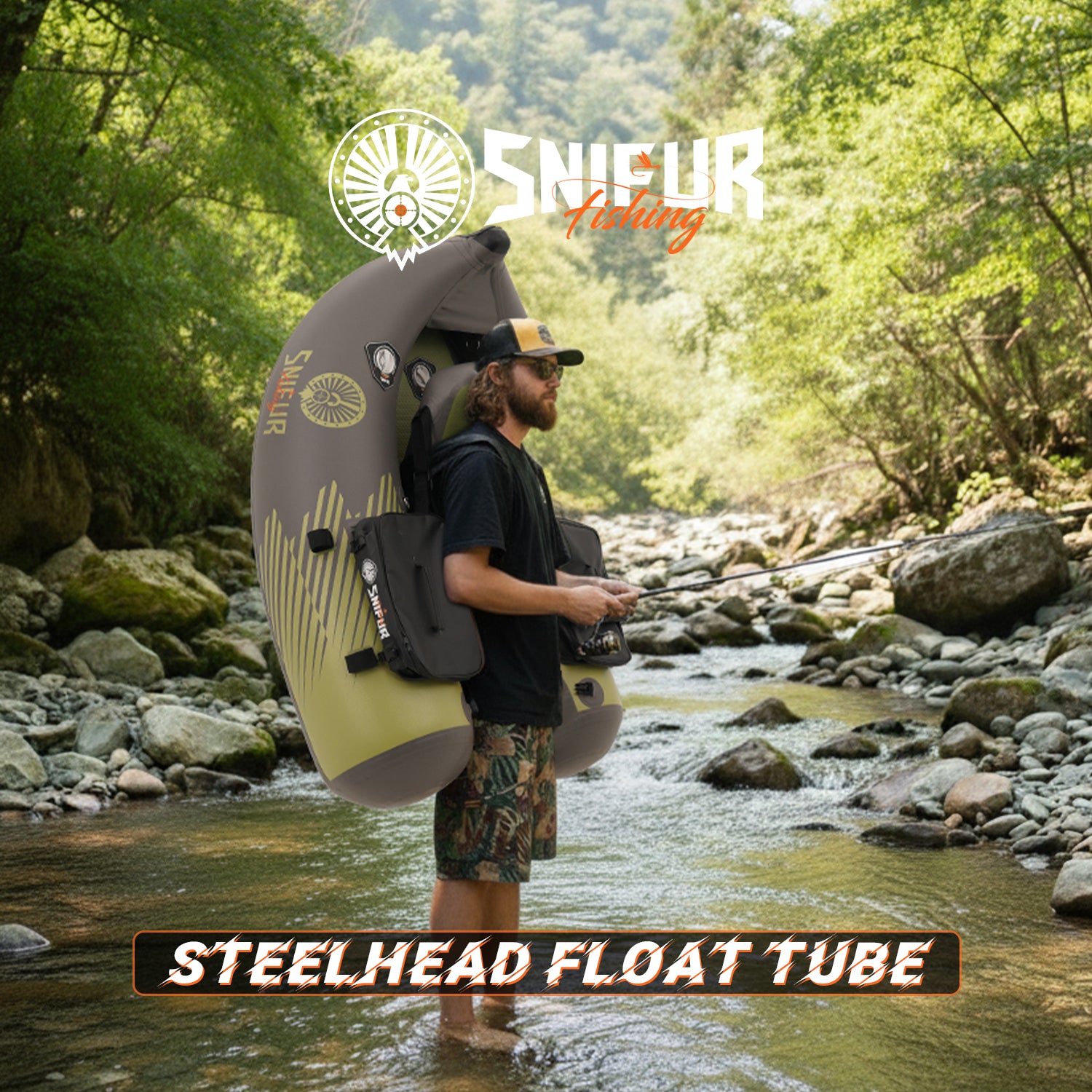 Snifur Steelhead Inflatable Fishing Float Tube