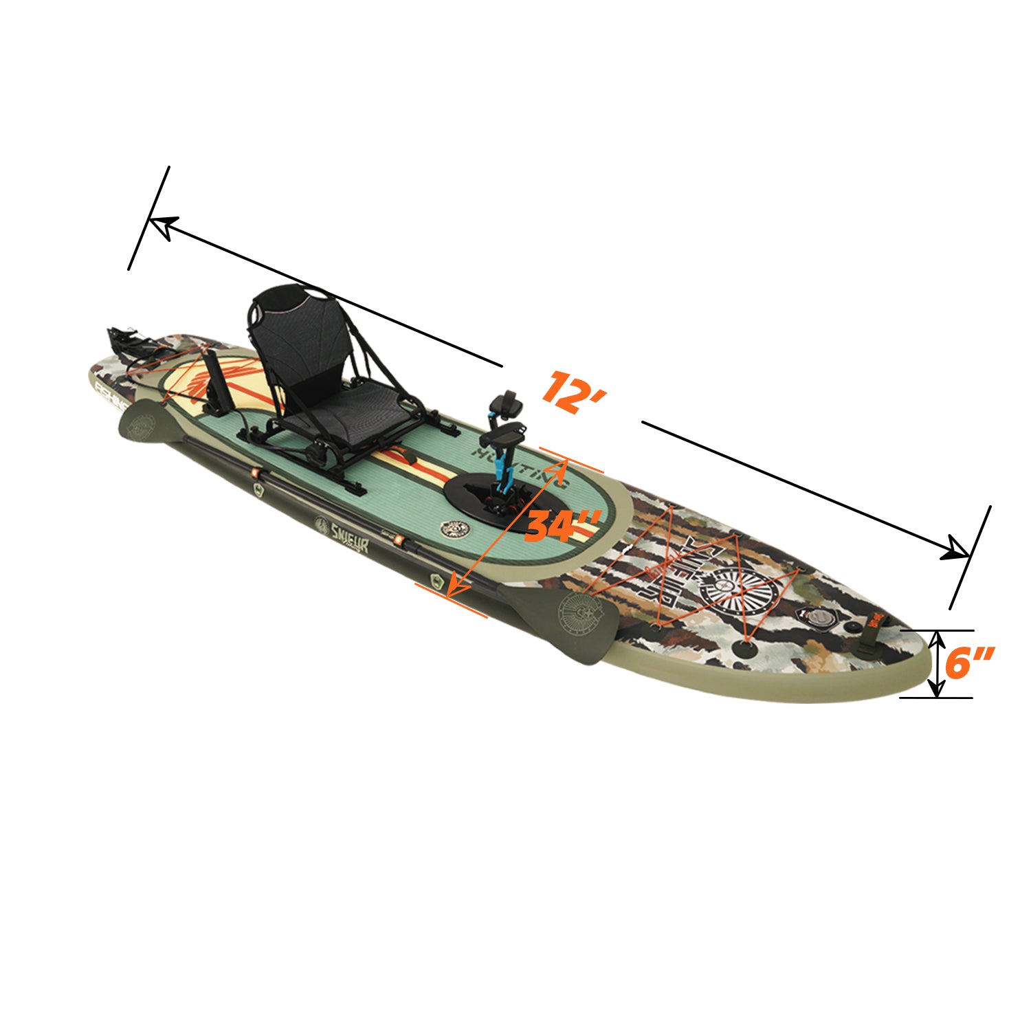 Malolo Light Multi-Purpose Fishing Paddle Board