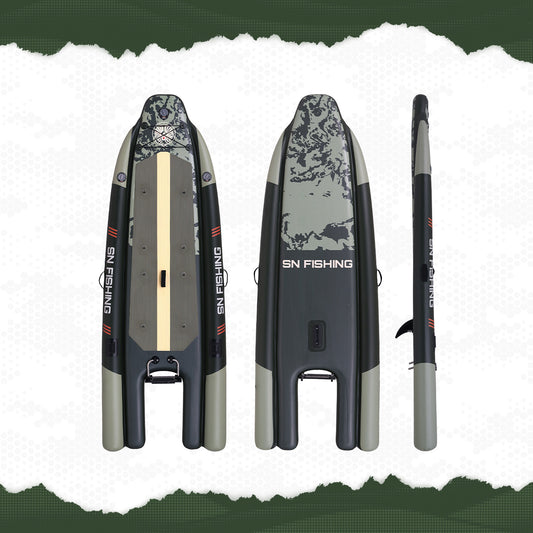 FishRaft Dual-Pontoon Inflatable Fishing Paddle Board