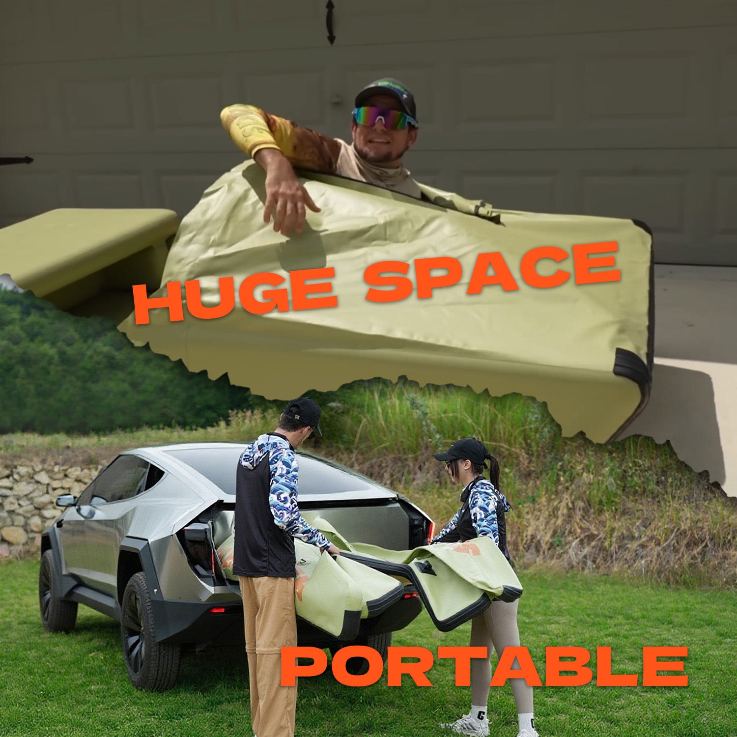 CampCast Ultra Inflatable Fishing Boat | Durable & Compatible with Gasoline and Electric Motors