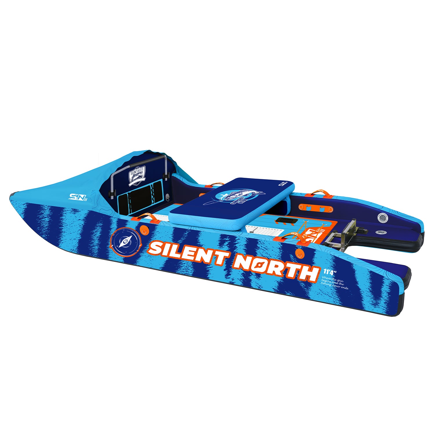 CampCast Ultra Inflatable Fishing Boat | Durable & Compatible with Gasoline and Electric Motors