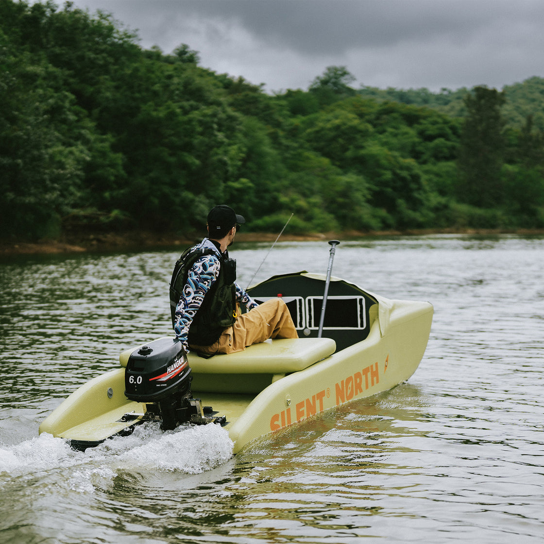 CampCast Ultra Inflatable Fishing Boat | Durable & Compatible with Gasoline and Electric Motors