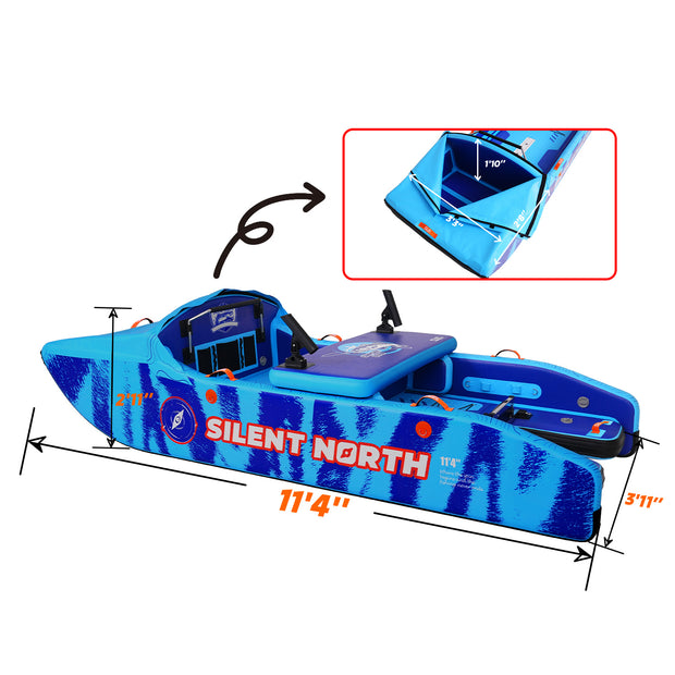 CampCast Ultra Inflatable Fishing Boat Sports Edition | Durable & Compatible with Gasoline and Electric Motors