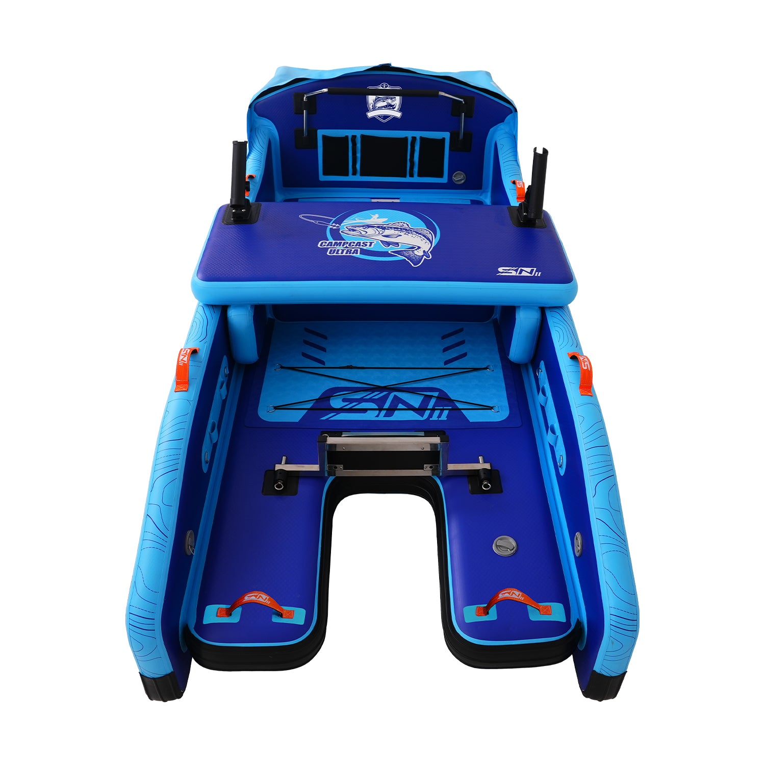 CampCast Ultra Inflatable Fishing Boat Sports Edition | Durable & Compatible with Gasoline and Electric Motors