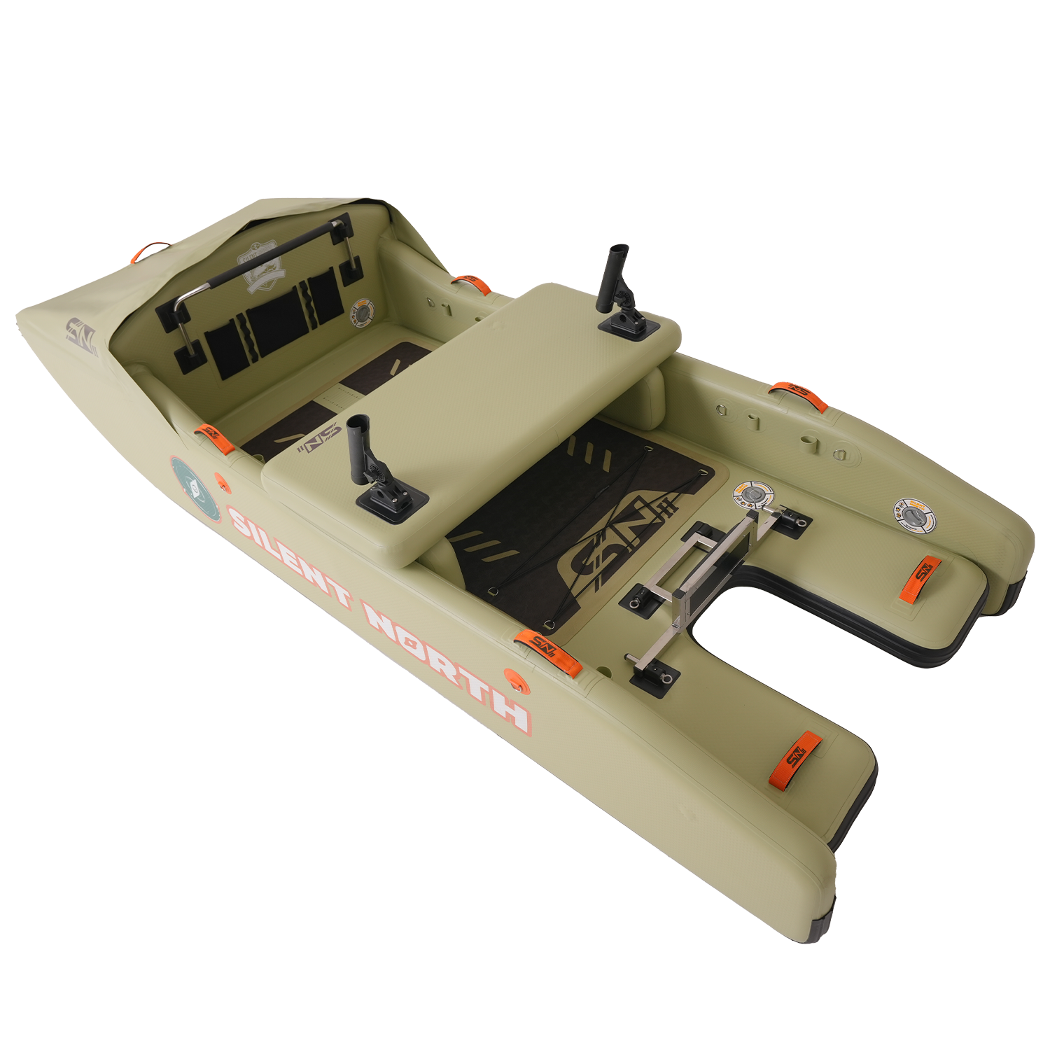 CampCast Ultra Inflatable Fishing Boat Sports Edition | Durable & Compatible with Gasoline and Electric Motors