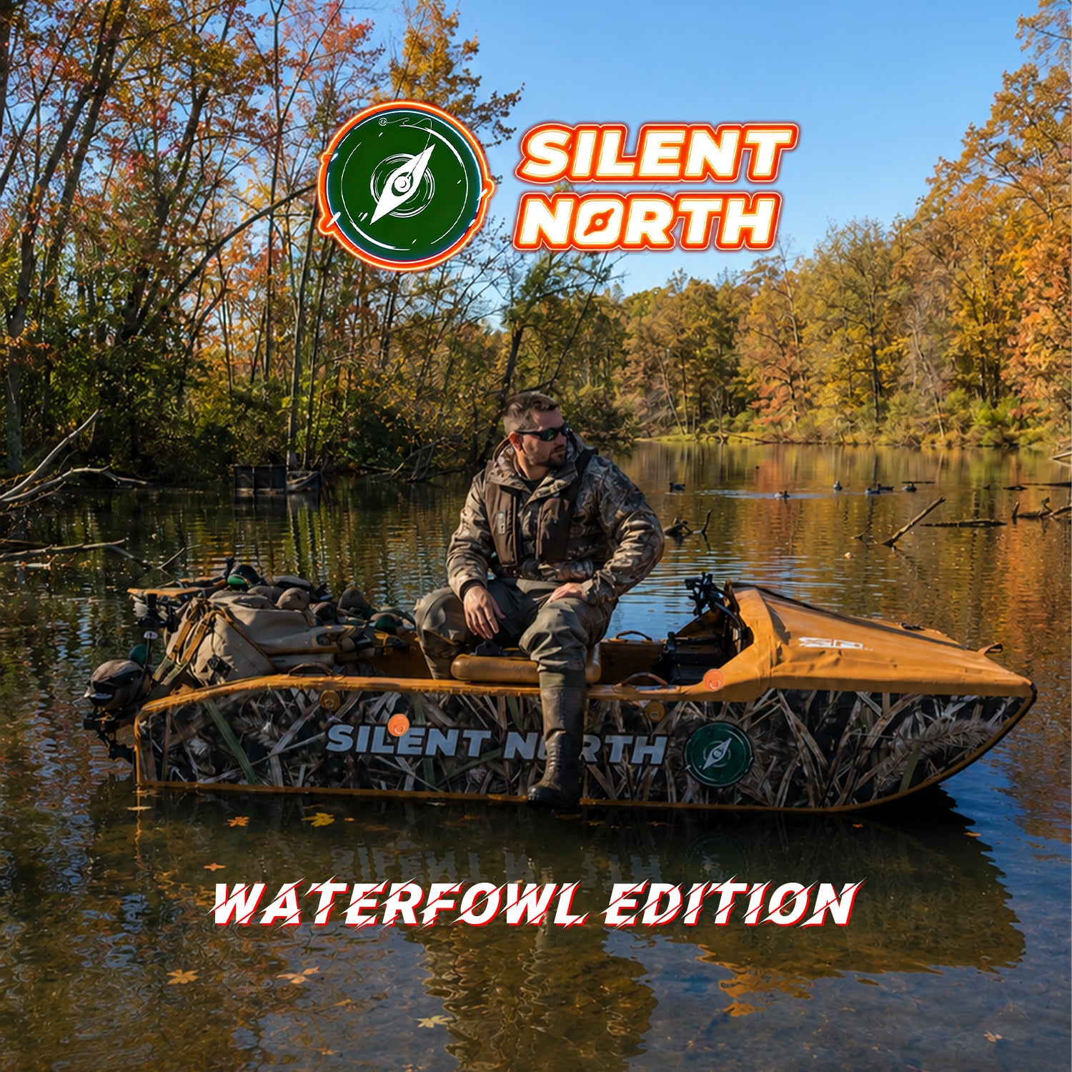 CampCast Ultra Inflatable Fishing Boat Waterfowl Edition