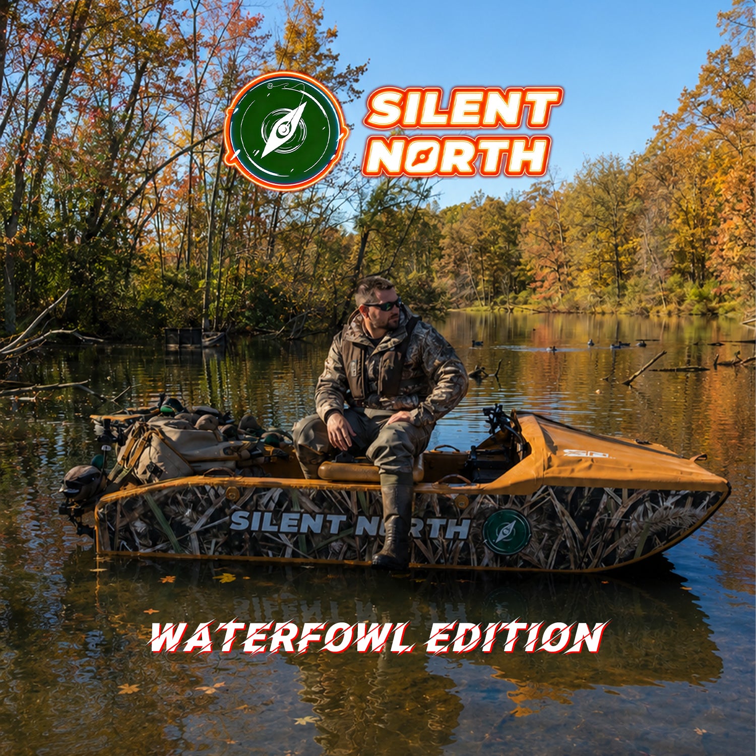 CampCast Ultra Inflatable Fishing Boat Waterfowl Edition