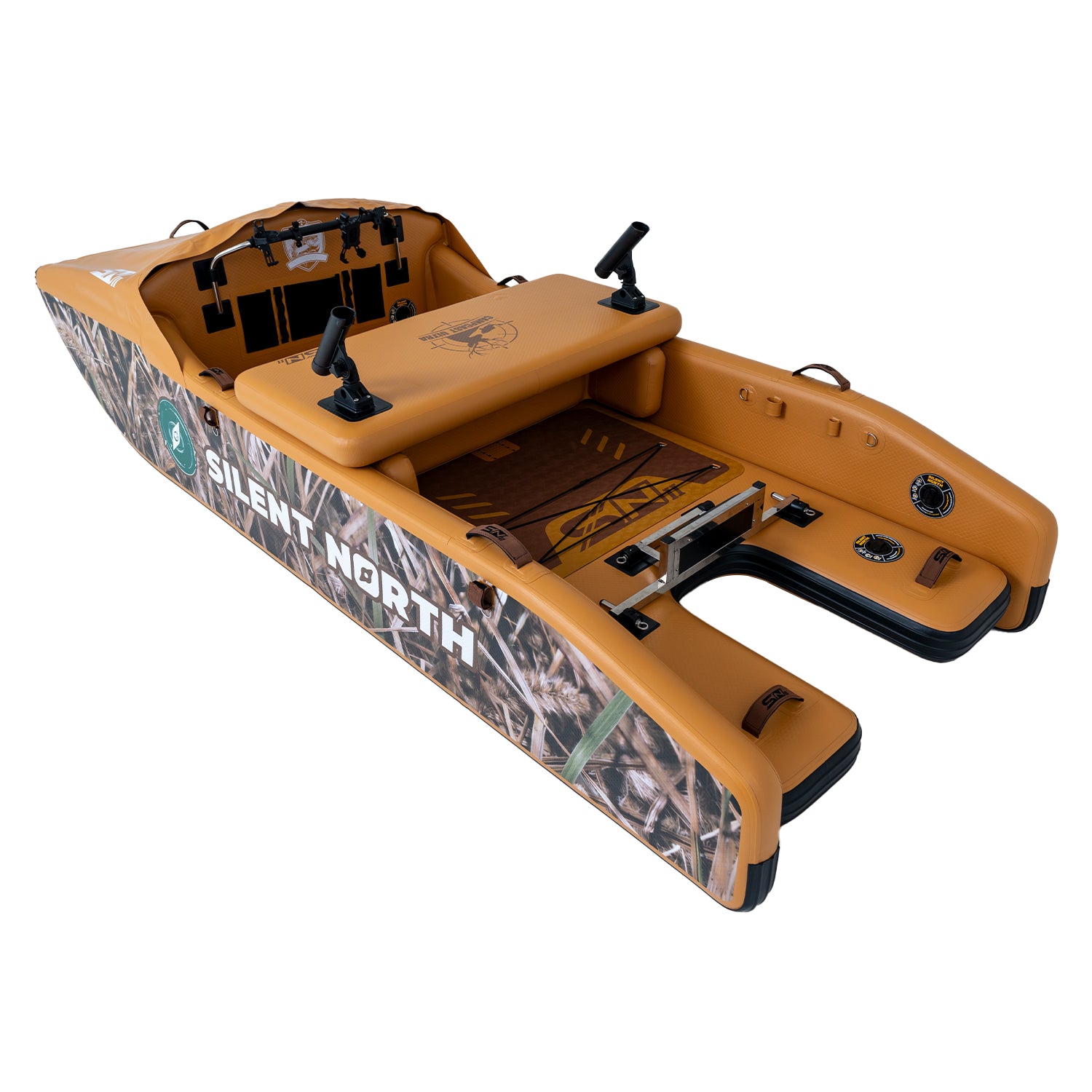 CampCast Ultra Inflatable Fishing Boat Waterfowl Edition