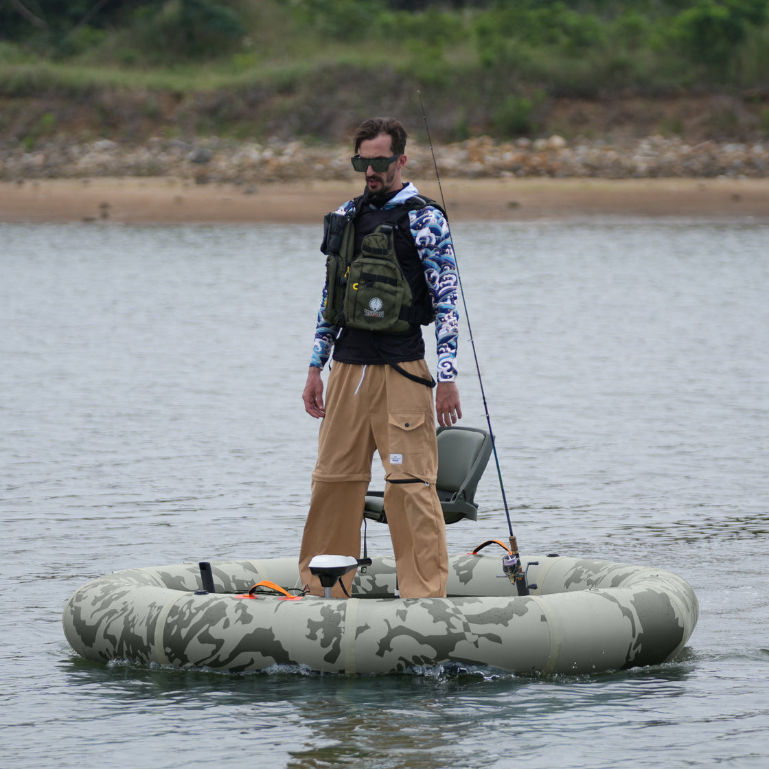 Portafish Ultra Polygon Electric Inflatable Fishing Boat – Stable, Portable & 360° Casting Platform