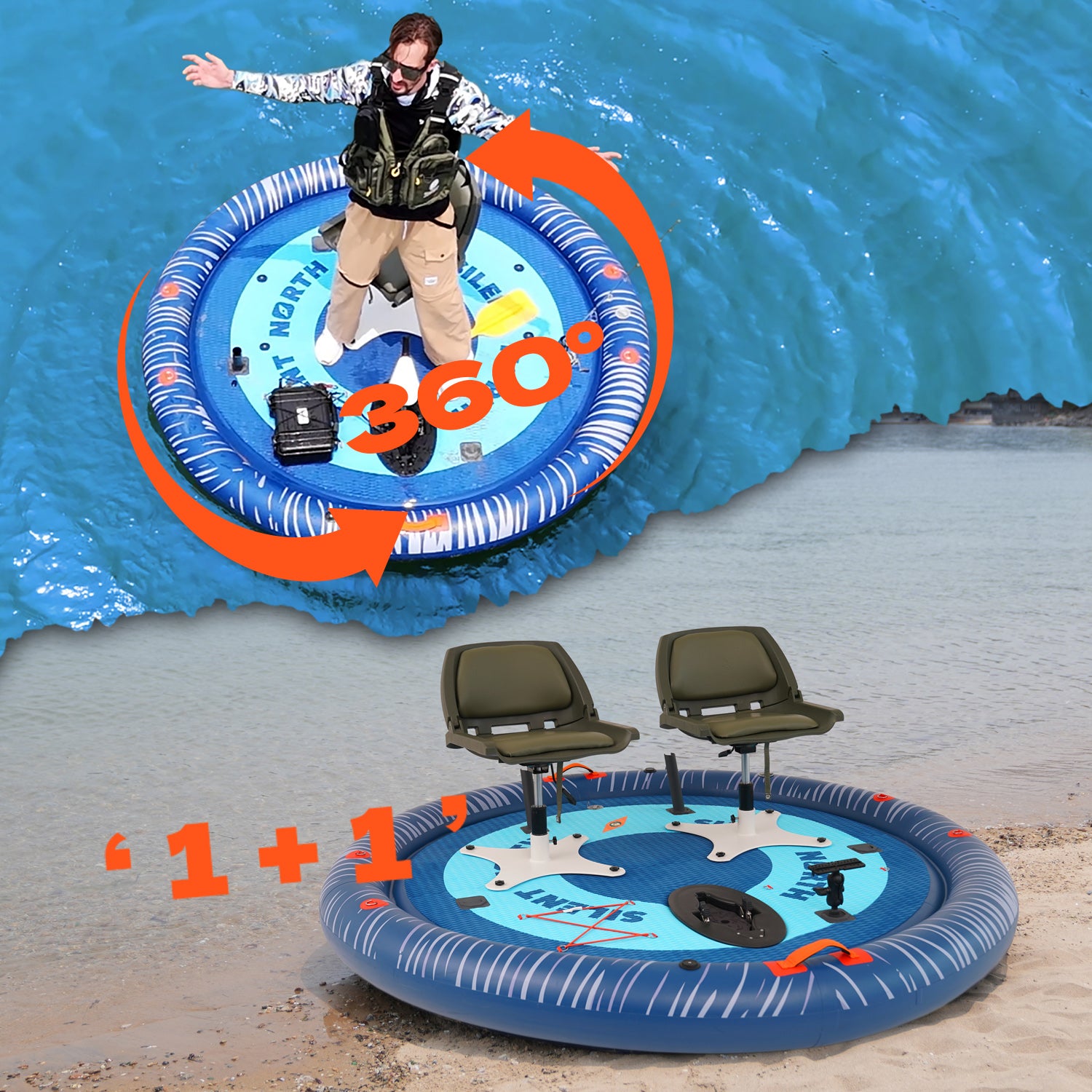 SpinFish Pro — 360° Inflatable Fishing Boat for Ultimate Stability and Freedom