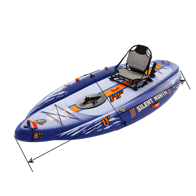 DualCast Plus Extra-Buoyant Inflatable Fishing Kayak